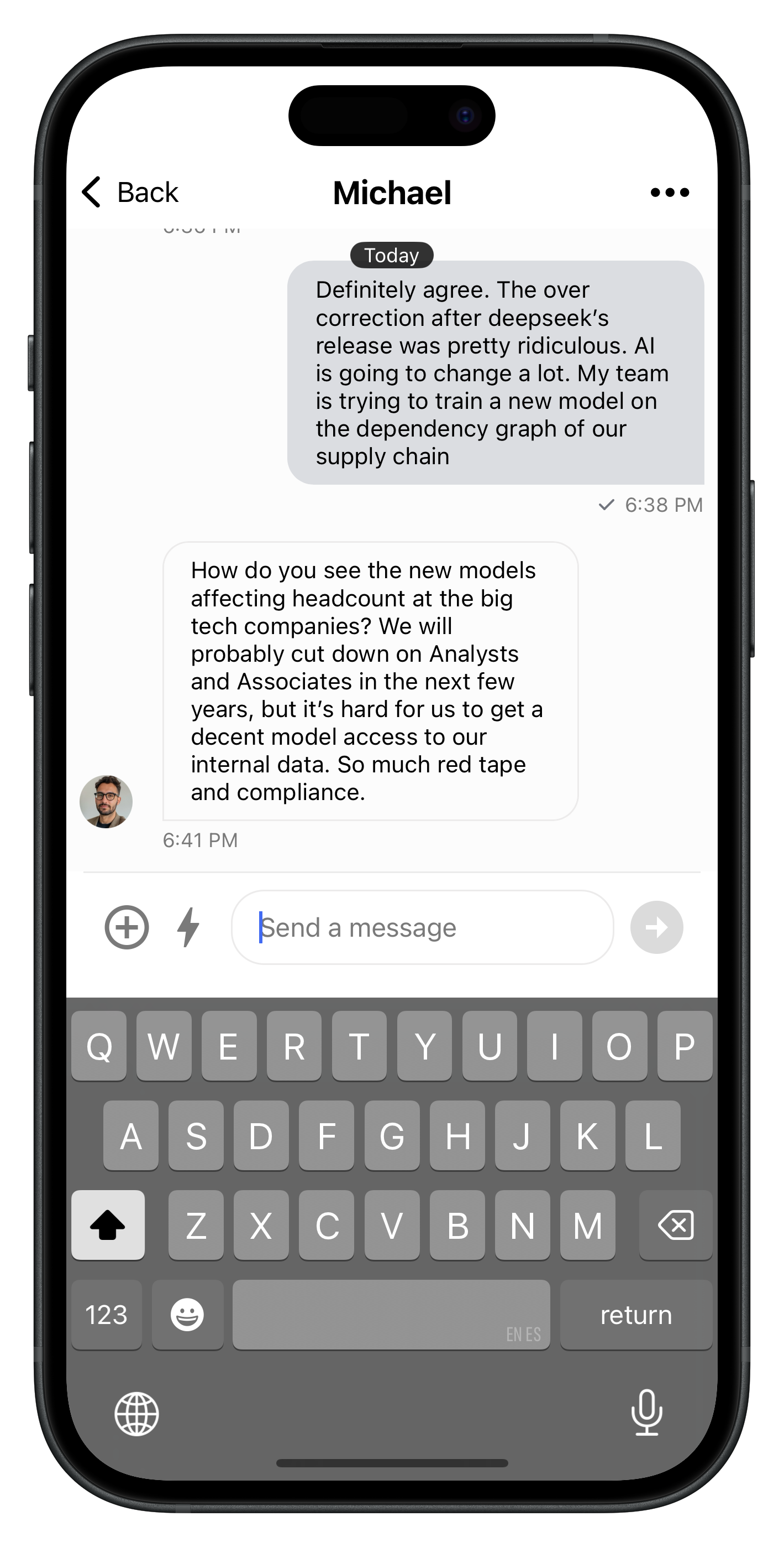 Chat Interface Screenshot